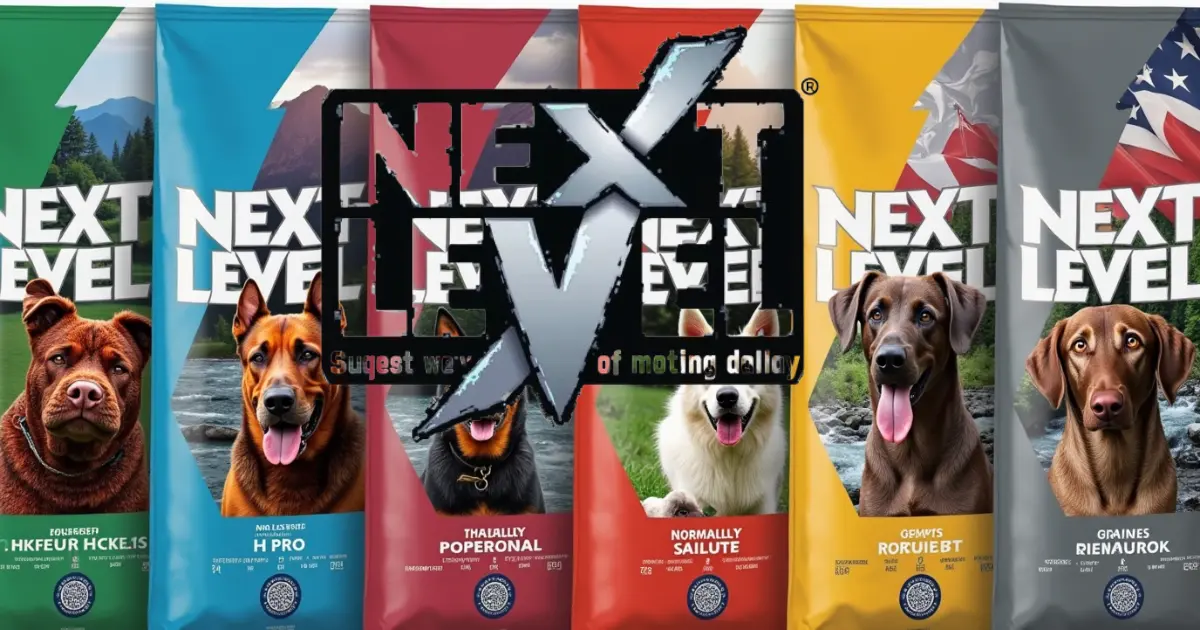 Highlighting Variety: Next Level dog food offers a range of flavors and formulas to suit different breeds and needs.